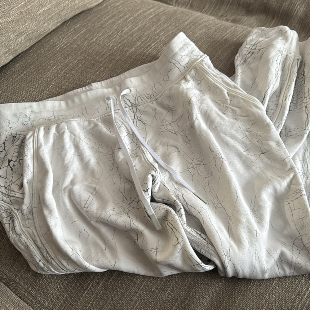 White marble Lululemon joggers